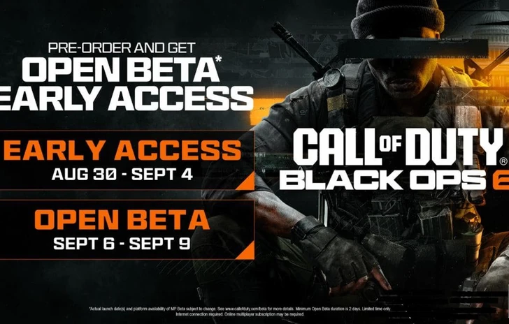 Call of Duty Black Ops 6 le date dellopen beta