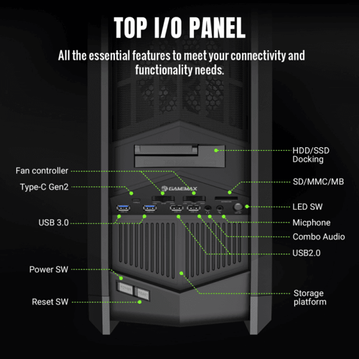 GameMax Dragon Knight 2 - Case full-tower gaming o workstation