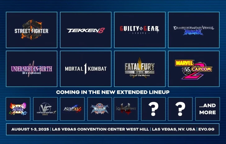 EVO 2025 annunciata la lineup dei giochi