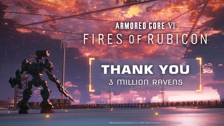 Armored Core VI sale a quota 3 milioni di copie vendute