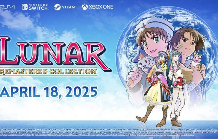 LUNAR Remastered Collection uscirà il 18 aprile