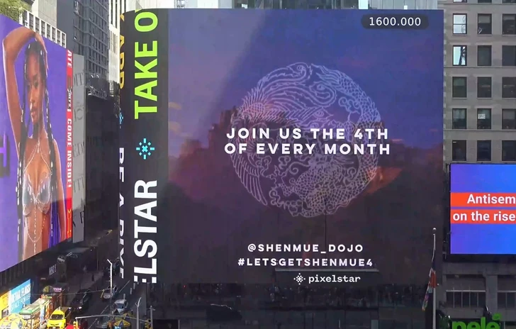 I fan di Shenmue chiedono il 4 con una pubblicità a Times Square