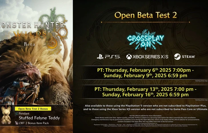 Monster Hunter Wilds a febbraio una seconda open beta