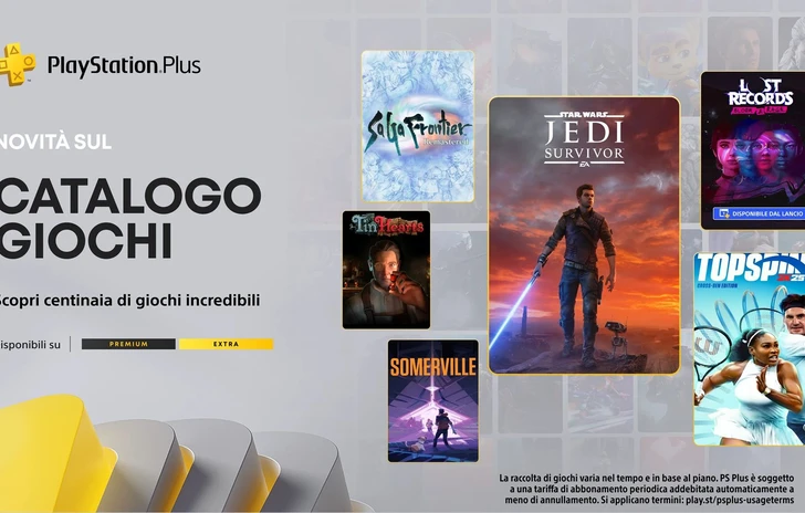 PlayStation Plus giochi Extra e Premium di febbraio con Jedi Survivor