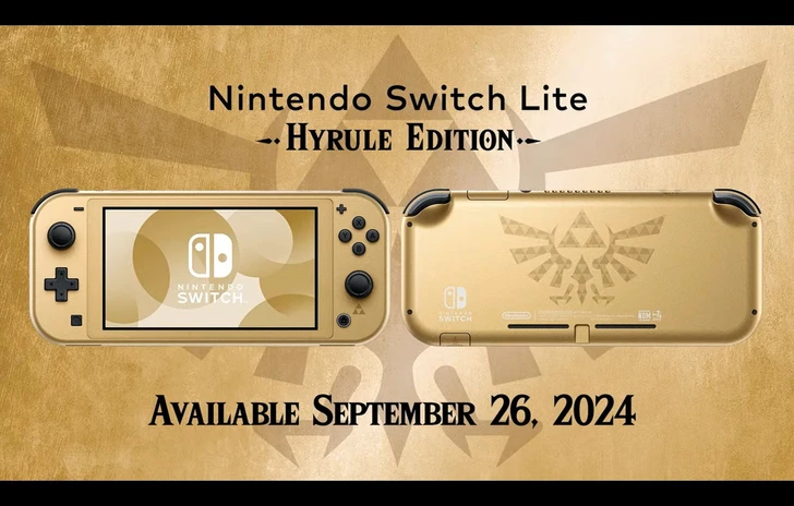 Nintendo Switch Lite Hyrule Edition aperti i preorder