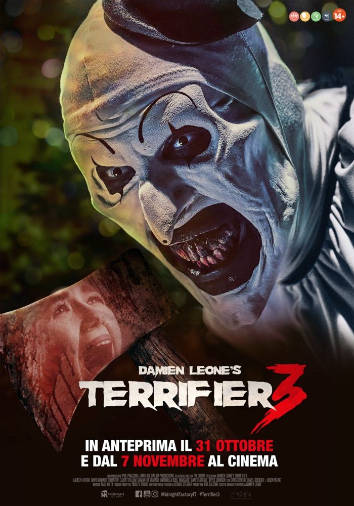 Terrifier 3 - Nuovo poster dello slasher sulla cresta dell'onda