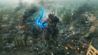 Una scena di Godzilla Minus One Crediti Toho Studios Robot Communications
