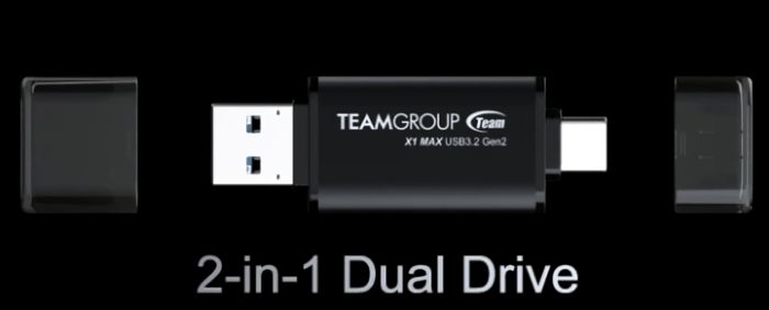 Teamgroup - Unità flash X1 MAX USB 3.2 Gen2 a doppia interfaccia