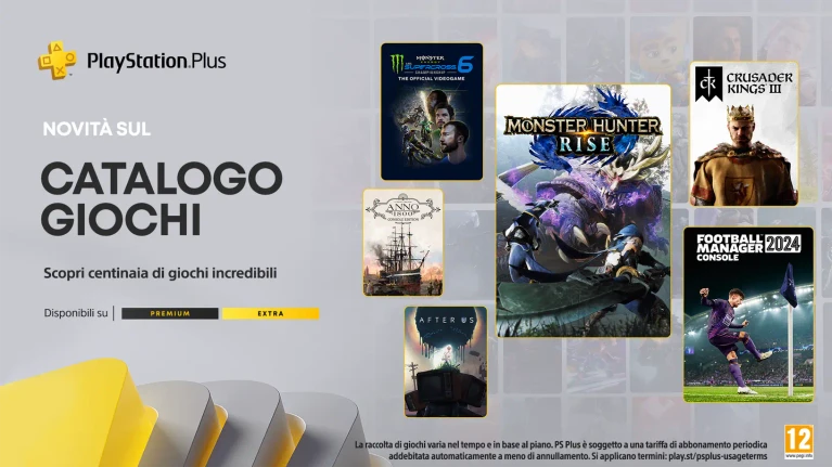 PlayStation Plus i giochi extra e premium di giugno con MH Rise