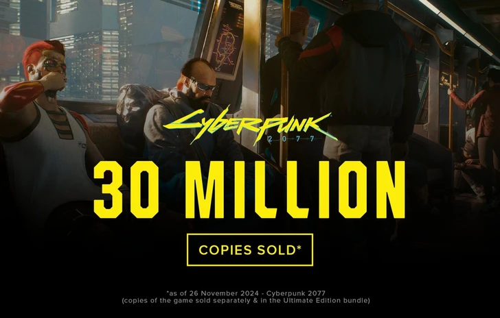 Cyberpunk 2077 tocca quota 30 milioni di copie vendute