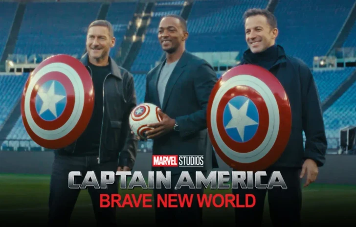 Captain America Brave New World  3 Capitani Anthony Mackie Francesco Totti Alessandro Del Piero