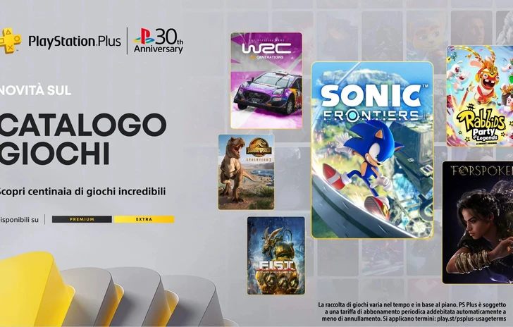 PlayStation Plus i giochi Extra e Premium di dicembre con Sonic